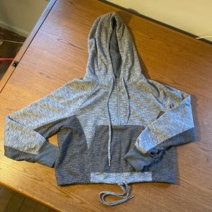 GARAGE CROPPED SWEATSHIRT WITH 3/4 ZIPPER